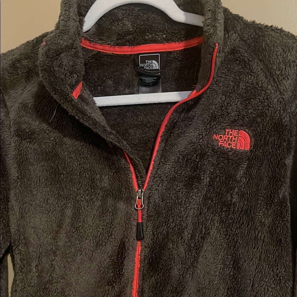 The North Face Brown Fleece Jacket with Red Accents - Picture 4 of 4
